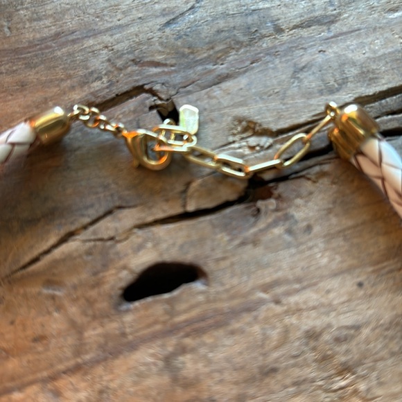 LIZA Schwartz leather choker with genuine turquoise brand new - Picture 6 of 13